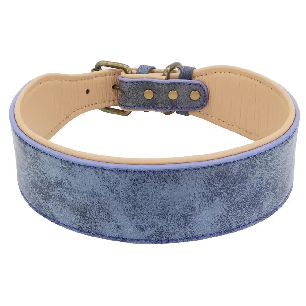 Wide Leather Dog Collar Padded Pet Collars Dog Collar for Medium Large Dogs Pitbull Bulldog German Shepherd 2XL Mio pet store